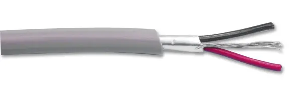 ALPHA WIRE 1-Pair Foil Shielded Industrial Cable, 24 AWG, 30.5m