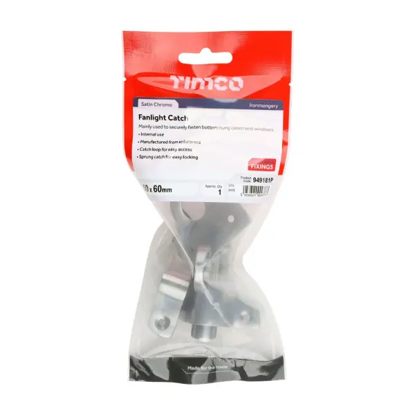 Loquet de lucarne Timco - Chrome satiné