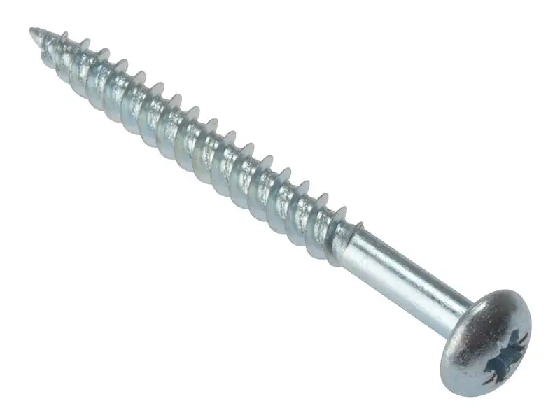 ForgeFix General Purpose Pozi Screws Round Head 38mm x 10 (Box 200)