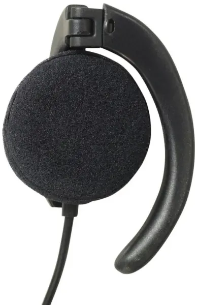 SOUNDLAB Cluasóg Monó le Clib, Dubh, 1.5m Sreang