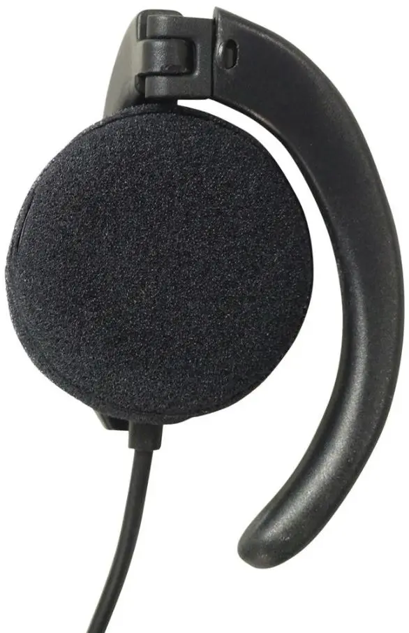 SOUNDLAB Mono Earpiece with Clip, Black, 1.5m Lead