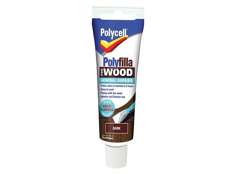 Polycell Polyfilla Holzreparatur-Spachtelmasse, 75g Tube, dunkel