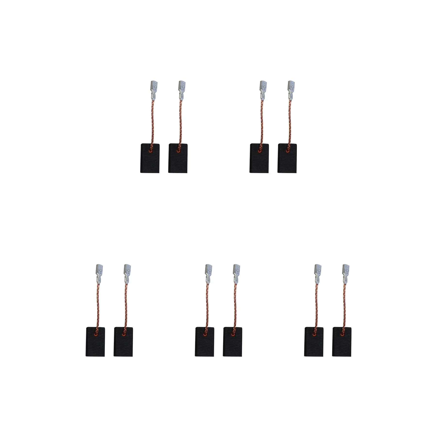 CarbonBr - 5 Tacair de 2x Scuaba Carbóin do Meiteabó Meileagán Beag (5x10x16mm)