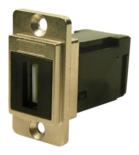 Cliff Dual Entry Slim USB A to USB A Right Angle Socket, Nickel