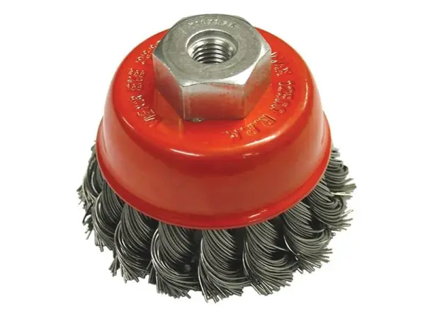 Faithfull Draadkopschuurborstel, 65mm, M10x1.5 Draad, 0.5mm Staaldraad