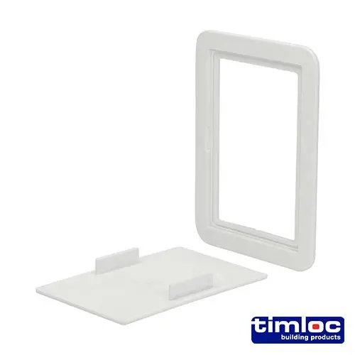 Timco 110 Clip Fit Plastic Access Panel, White, 115 x 165mm