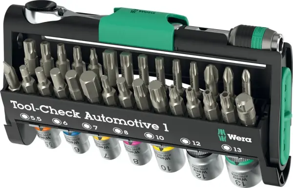 Wera Tool-Check Automotive 1 Set Rachet & Socket Bit, 38 Keping