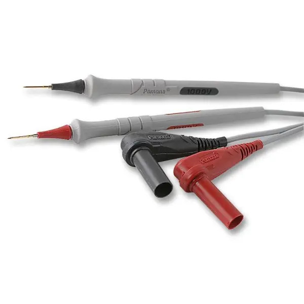 POMONA Test Lead Set, 60V 3A, 1m, Black/Red
