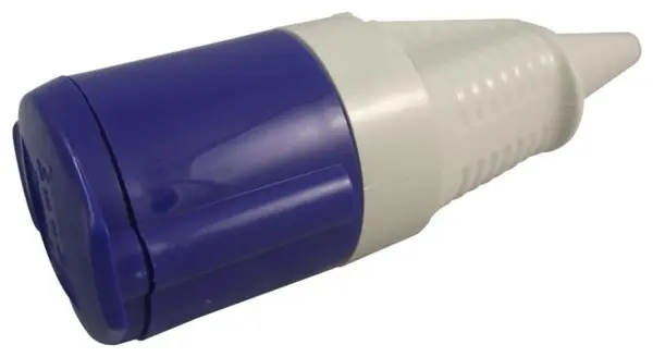 WALTHER - 16A, 230V, Kabelgeführte CEE-Steckdose, 2P+E, Blau, IP44