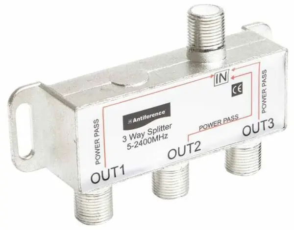 Antiference 75 시리즈 3-Way 실내형 F-Type 분배기