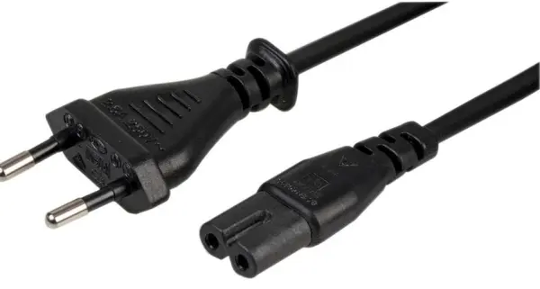 PRO ELEC Euro to IEC C7 Extension Lead, 5m, 2.5A, 250V, Black