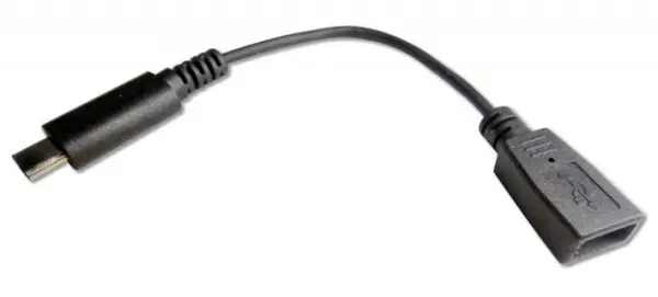 PRO SIGNAL Προσαρμογέας USB Type-C σε Micro B Female, Μαύρο, 150mm