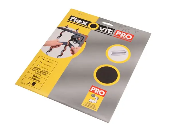 Flexovit Sceallóga Siúála Éabhar 230x280mm Mín 120G (Pacáiste 25)