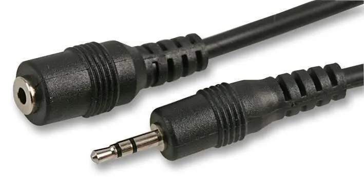 PRO SIGNAL Câble audio stéréo 2,5mm Jack mâle vers Jack femelle, 3m Noir