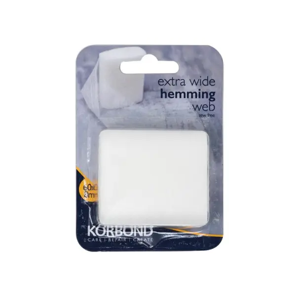 Korbond Extra Wide Hemming Web 8m x 60mm