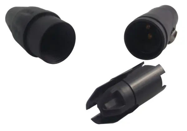 Amphenol AX Soicéad XLR, 3-Bhealach, Dubh Órga, Saor