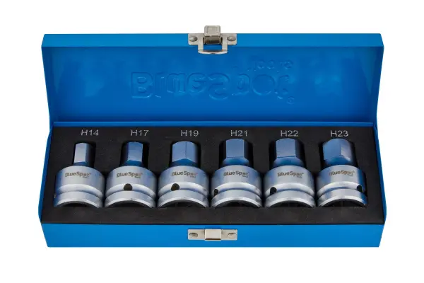 Blue Spot Tools - Set Soket Hex 3/4” Binaan 1-Piece 6 Keping (H14-H23)