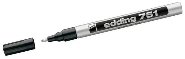 EDDING - Pen Markar Kekal Hujung Halus 751 - Warna Perak