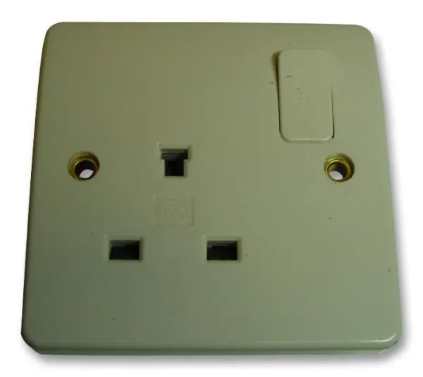 MK 13A 1位非標準雙極開關插座，白色