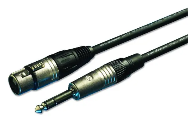 VDC - 3-Pin XLR Buchse zu 6,35mm (1/4″) Stereo-Klinkenstecker Kabel, 5m schwarz