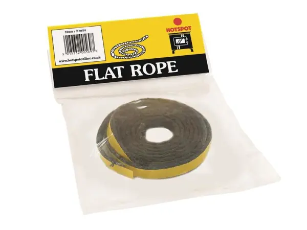 Hotspot Cordão Plano Autoadesivo, 10mm x 2mm x 2m, Preto