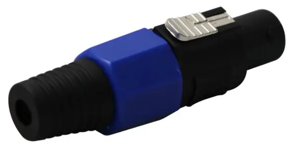 CLIFF Connecteur haut-parleur en ligne, 4 pôles, nickelé