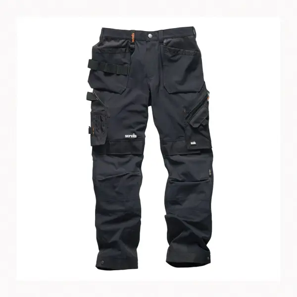 Scruffs Pro Flex Plus 彈性工裝褲 黑色 - 40R