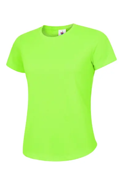 Uneek Ultra Cool T-Shirt - 100% Polyester, Electric Green, Size M