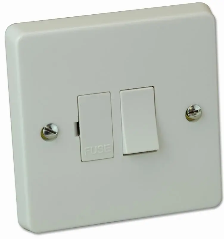 Crabtree 13A DP Switched Fused Spur, White, 86x86mm