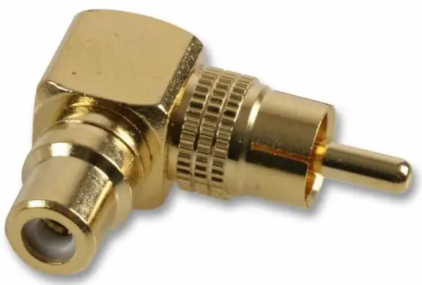 Pro Signal Gold-Plated 90 Degree Phono Adaptor