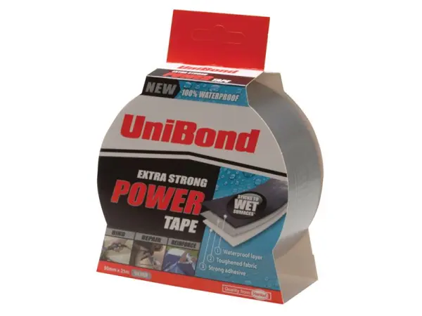 UniBond Nastro Adesivo Power Tape, Argento, 50mm x 25m