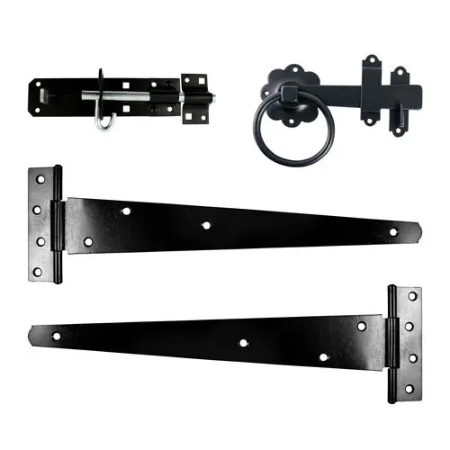 Timco - Kit Pintu Pagar - Latch Cincin - Hitam (Saiz 18 inci - 1 Set)