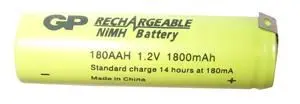 GP BATTERIES Batería Recargable NiMH AA 1.8Ah con Terminales de Lengüeta
