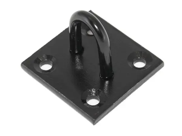 Faithfull Staple on Plate, 6mm, Black Japanned, 50x50mm