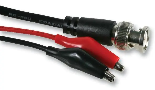 TENMA BNCプラグ to ワニ口クリップ2本 テストリード 1m