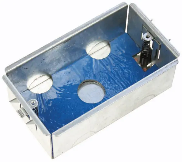 CLICK FlameGuard Steel Back Box, 2-Gang, 47mm Depth