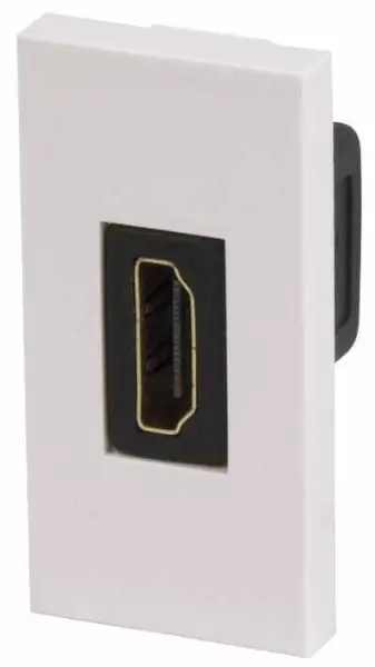 RARAION Module HDMI Snap-In, Contacts Dorés, 25x50mm, Blanc