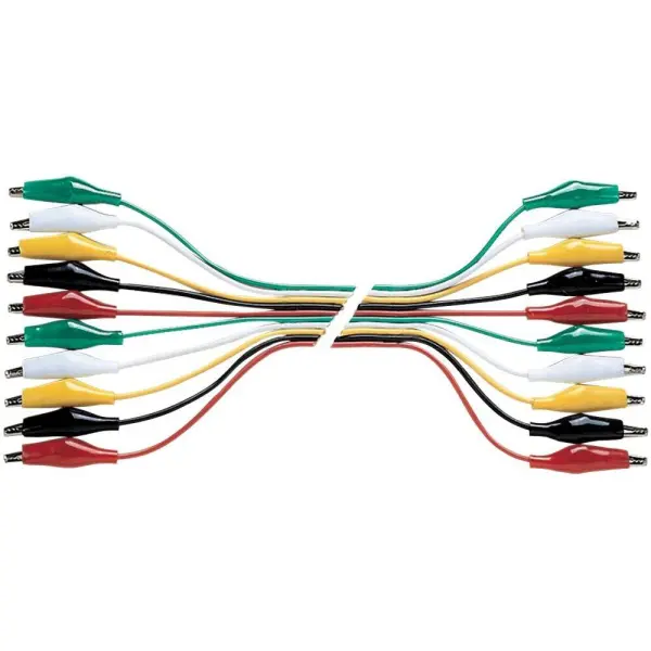EAGLE Crocodile Clip Test Lead Set, 500mA, Pack of 5 Pairs