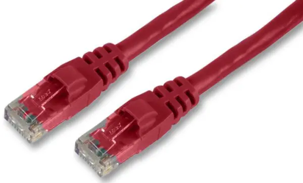 TUK Cat6 RJ45 Male to Male Ethernet Cable, 1m, Red