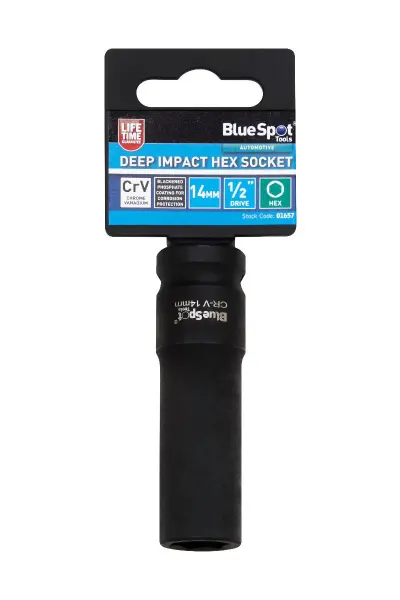 Blue Spot Tools 强力冲击六角套筒 14mm 1/2英寸驱动