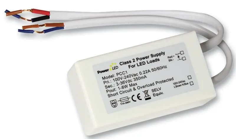 SUNPOWER 8W 350mA IP65 定電流LED電源アダプター