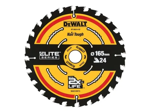 DEWALT ELITE Λεπίδα Πλαισίου Κυκλικού Πριονιού 165x20mm, 24 Δόντια