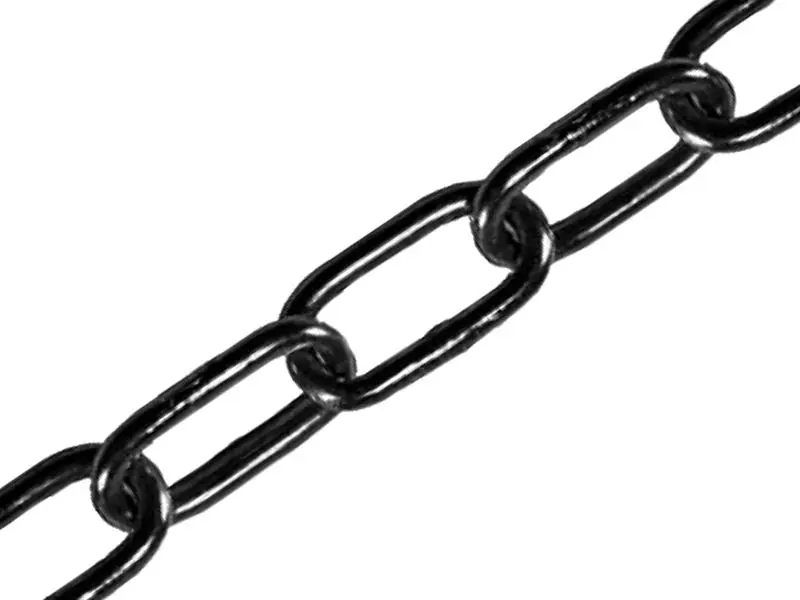 Faithfull Black Japanned Chain, 2.5mm x 2.5m, 50kg Load
