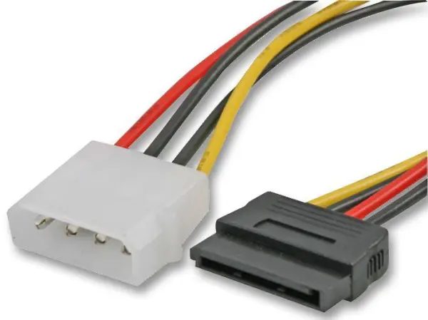 PRO SIGNAL - Teaghrán Cumhachta 4-Pin Molex go SATA 15-Pin, 0.2m