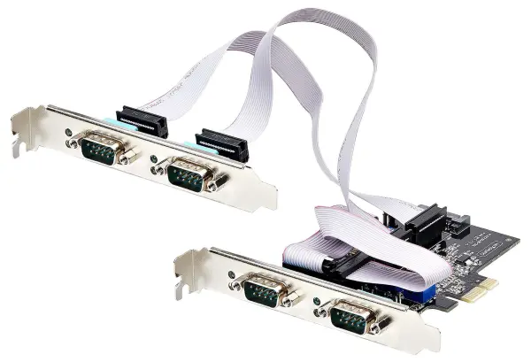 StarTech.com 4 Port RS232 RS422 RS485 PCIe Serial Card with 16C1050 UART