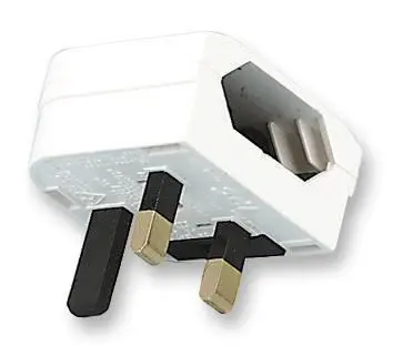 Powerconnections Quickfit Euro to UK Converter Plug, White