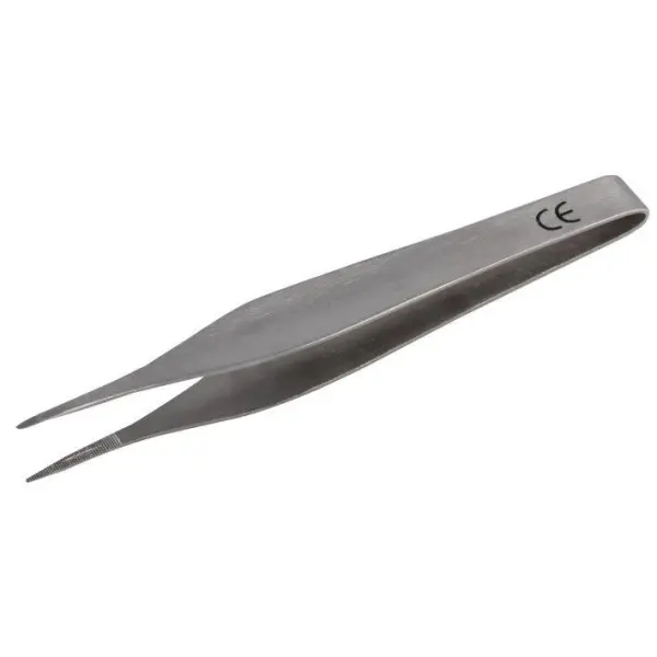 Raraion Fine Point Stainless Steel Splinter Remover Tweezers, 110mm