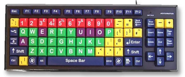 ACCURATUS Monster 2 Teclado USB con Teclas Grandes y Hub USB – Multicolor