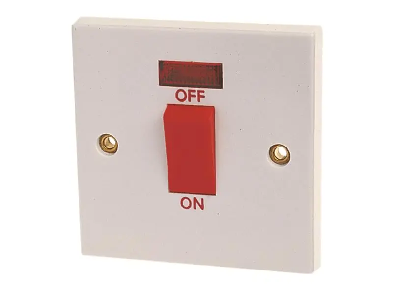 Dencon 45A Double Pole Switch with Pilot Lamp