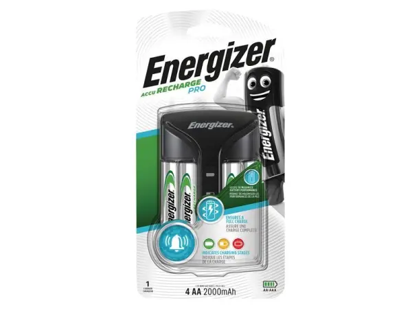 Energizer® Chargeur Pro avec 4 piles AA 2000mAh rechargeables